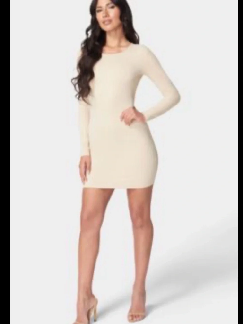 bebe Women's Tie Back knit Mini Dress.  NWT’s! Size XL in Frappe - Picture 2 of 10